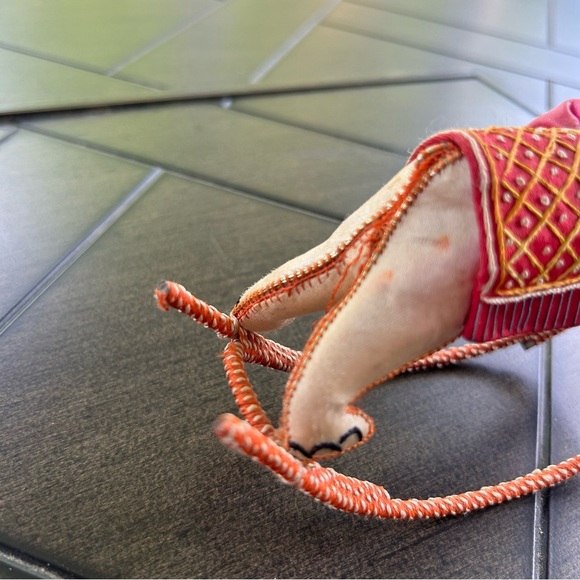 Vintage RARE handmade rocking Elephant figure embellished ornate nursery - Picture 9 of 9